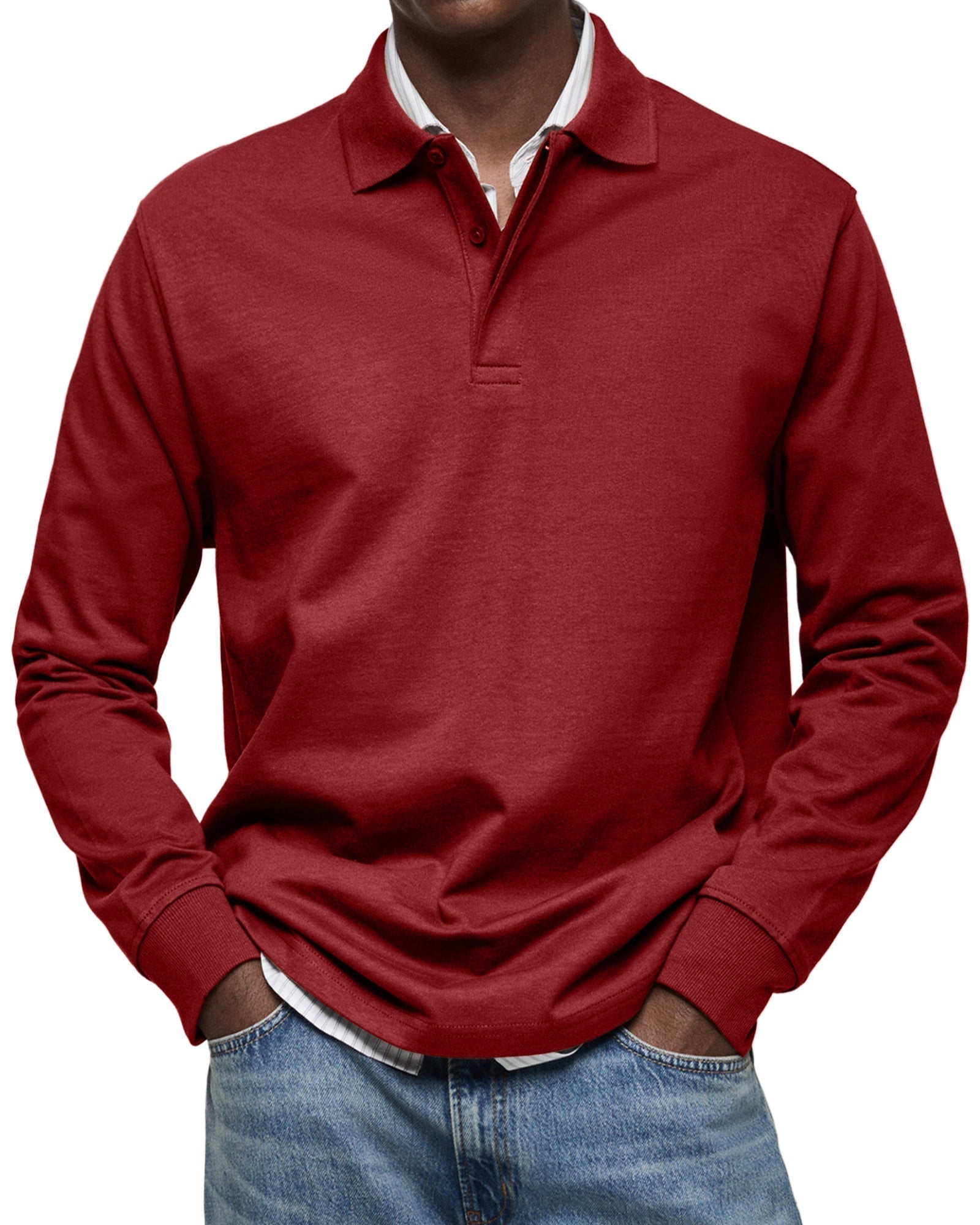 Alexandre™ kasdienis polo marškinėliai su ilgomis rankovėmis
