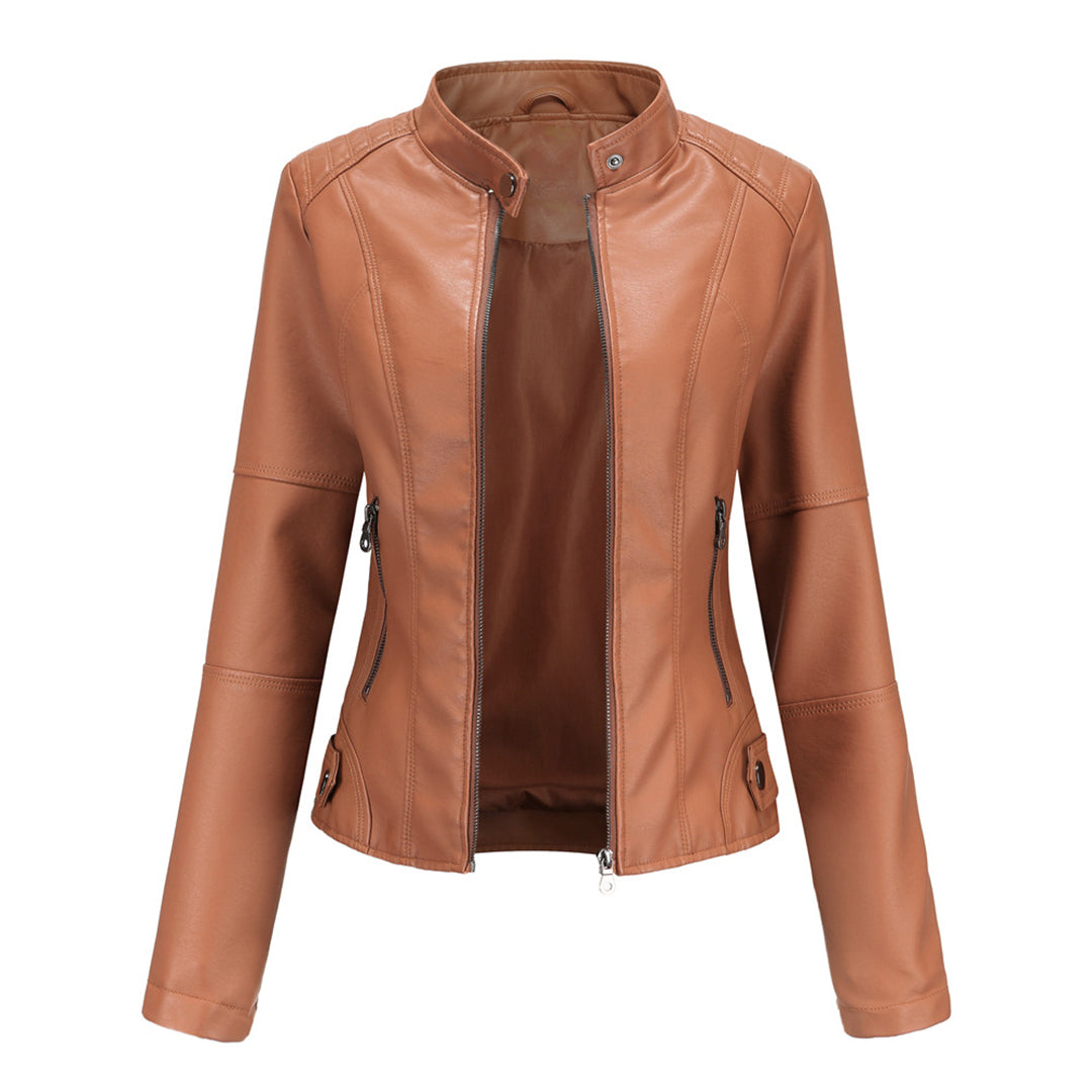 Milena™ - Elegantiška odinė striukė