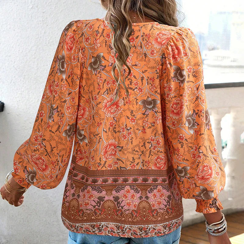 ANIKA I STILINGA GĖLIŲ BLUZA