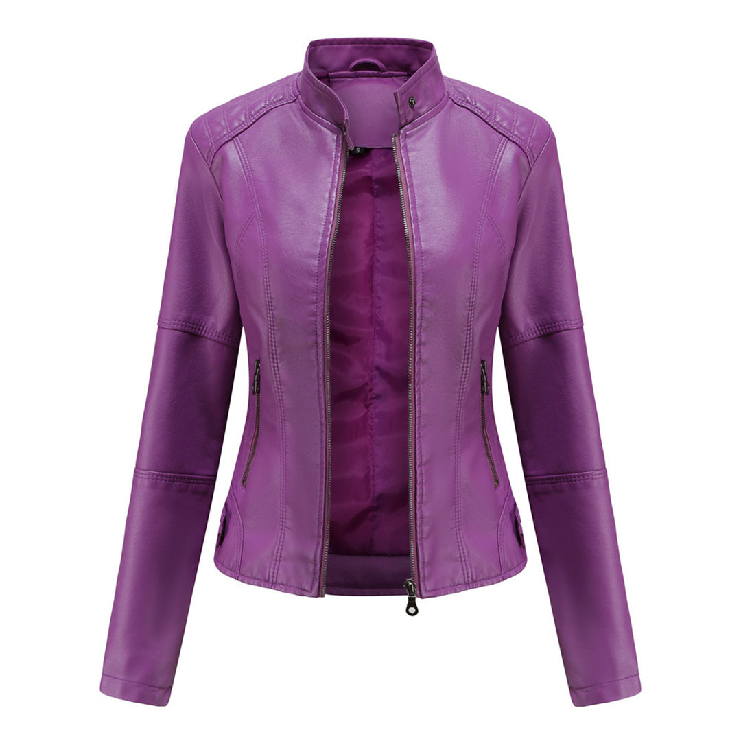 Milena™ - Elegantiška odinė striukė