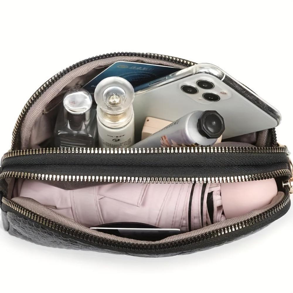 Cora | Belle mini rankinė su dirželiu iš dirbtinės odos su krokodilo raštu