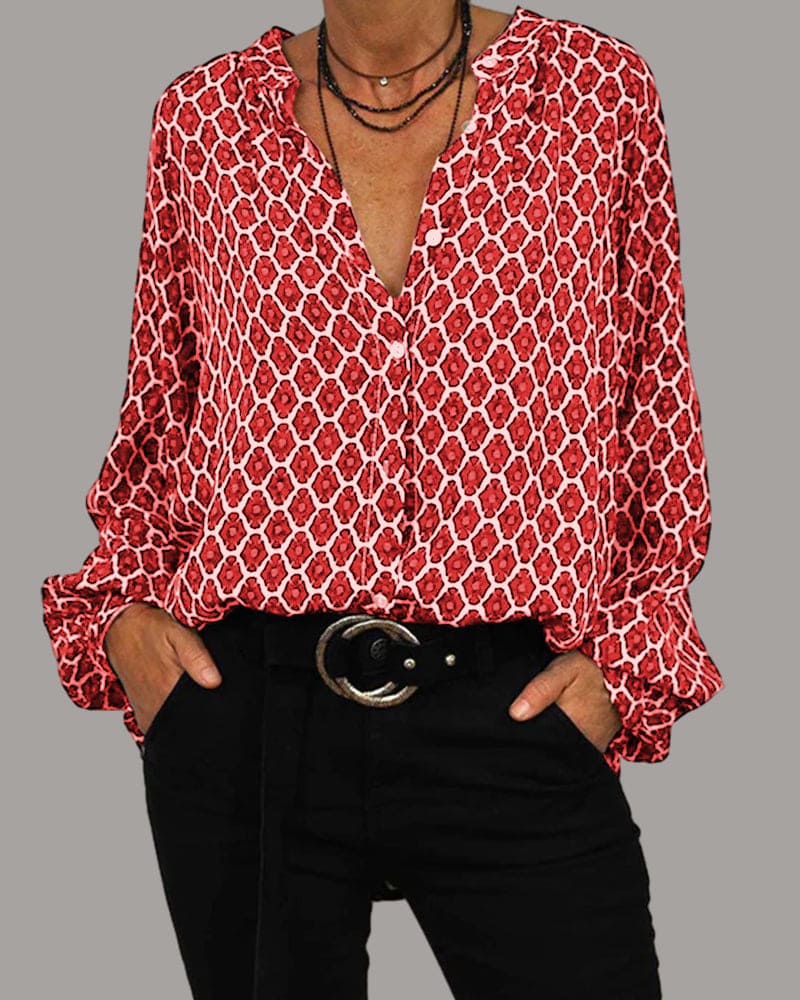 EDWINA GEOMETRINĖ BLOUZĖ