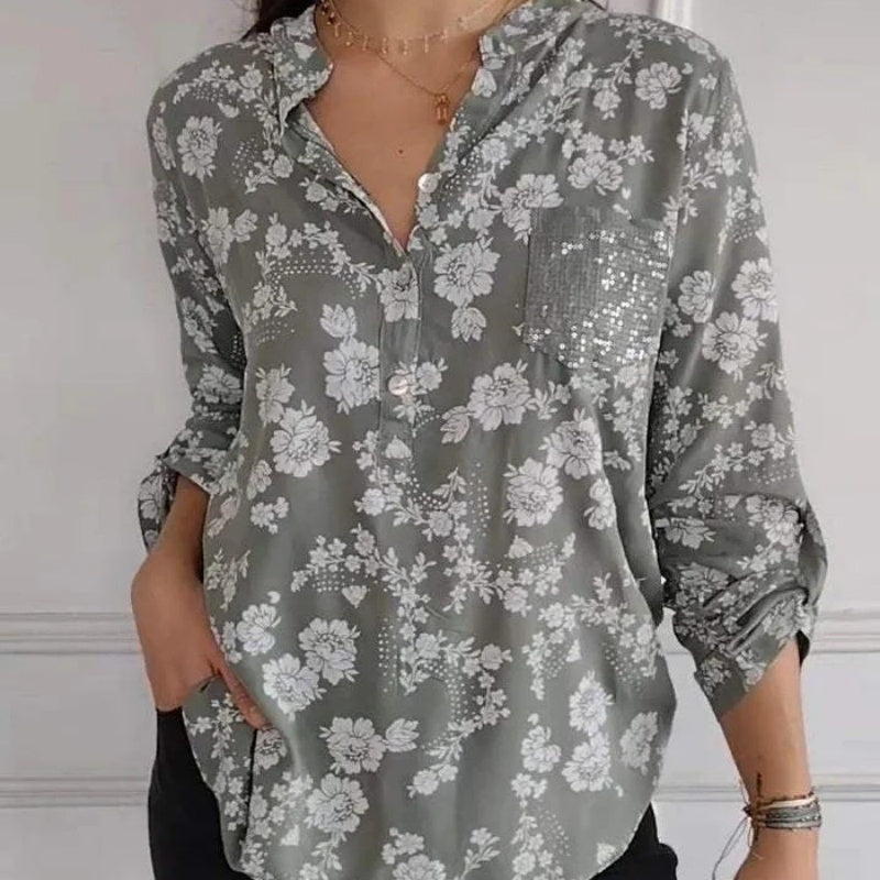 FRIEDLINDE ILGAI RANKOVĖS GĖLIŲ BLUZA