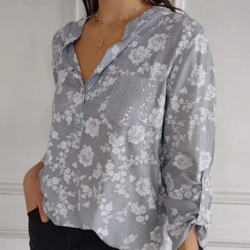 FRIEDLINDE ILGAI RANKOVĖS GĖLIŲ BLUZA