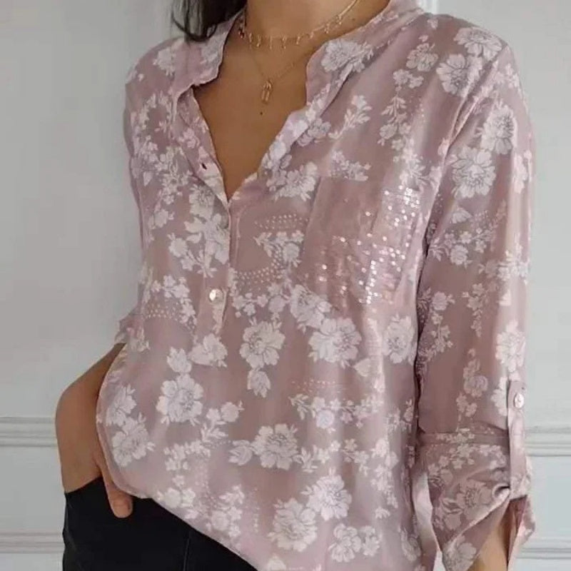 FRIEDLINDE ILGAI RANKOVĖS GĖLIŲ BLUZA