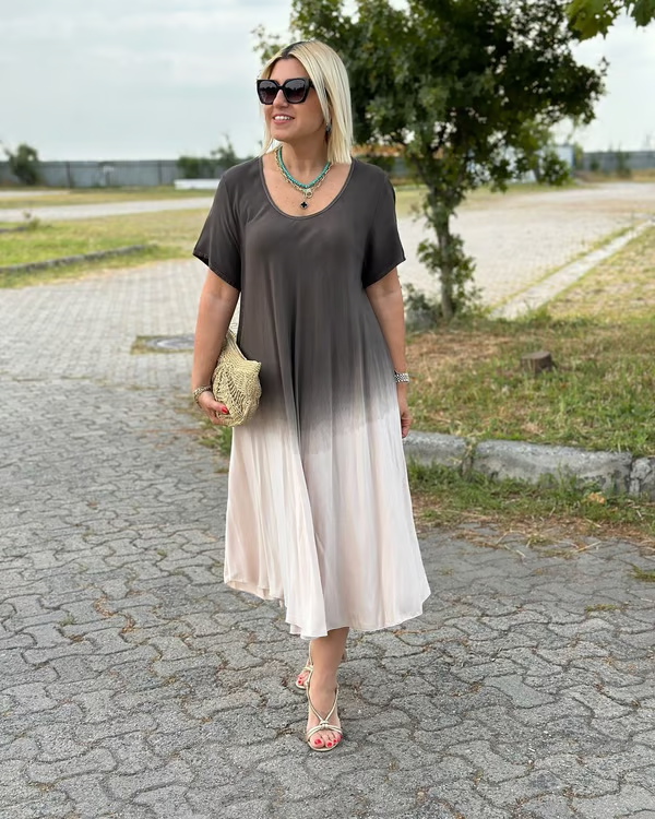 Liora™ – Lašanti suknelė su švelniu spalvų perėjimu