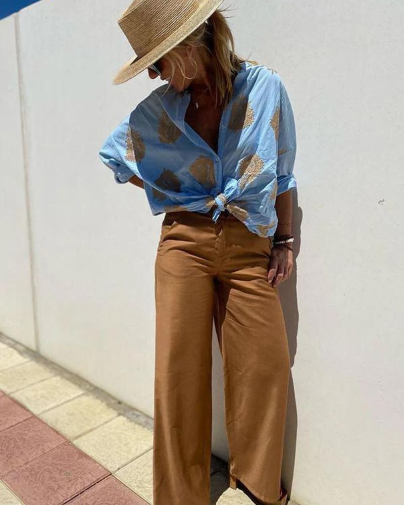 Lina – Bluzonas su elegantiškais siuvinėjimais