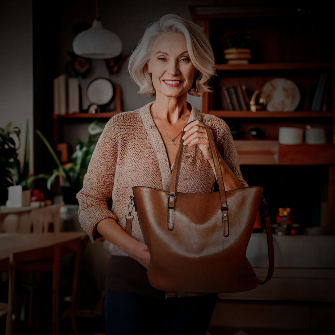 Nicole | Klasikinis vintage per petį nešamas krepšys