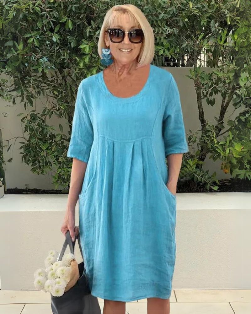 ELARA - PATOGI SUKNELĖ SU KIŠENĖMIS