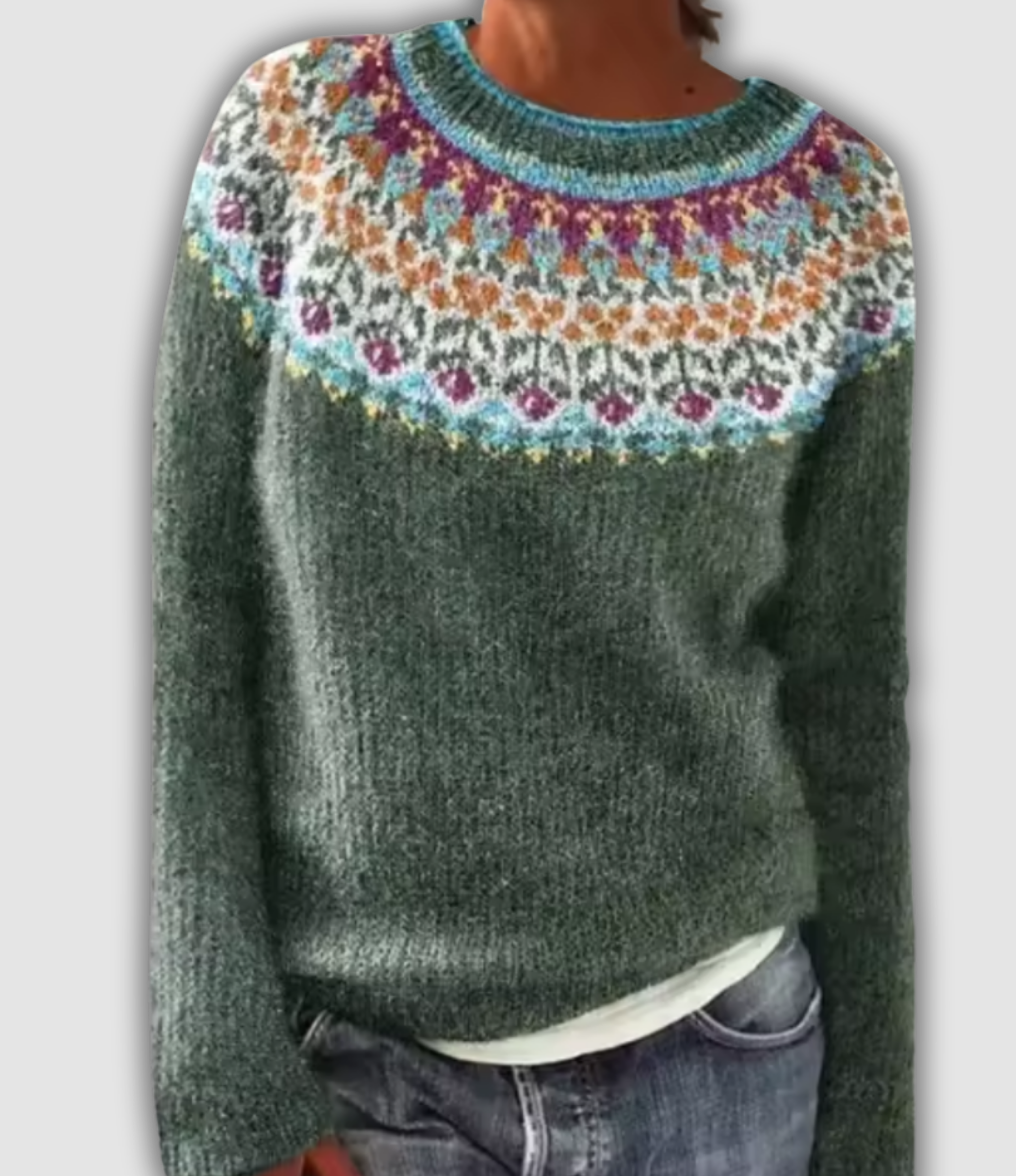 Celina™ - Patogus Retro Megztinis