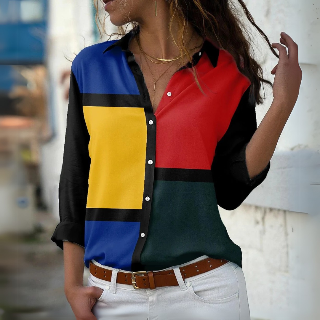 GEERTJE MODERNI SPALVOTA BLUZA