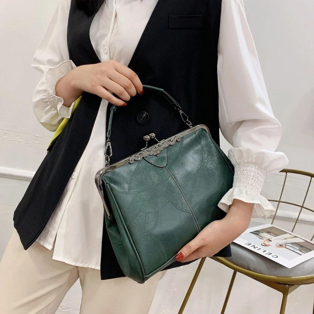 Mila | Vintage stiliaus krepšys su elegantišku užsegimu